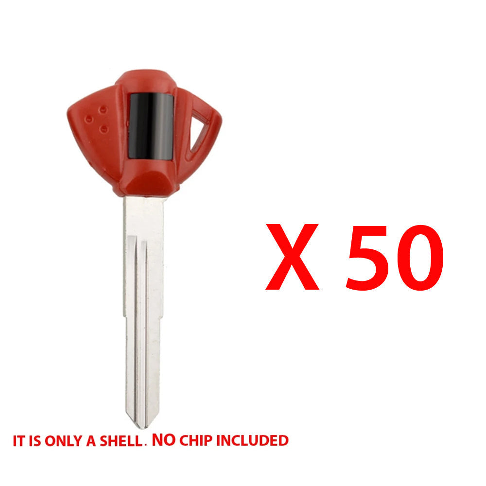 Suzuki Motorcycle Red Key Shell (50 Pack)
