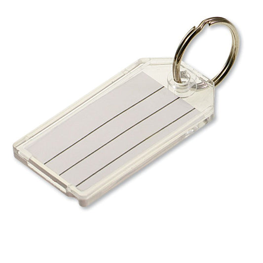 ID TAG W/RING CLEAR 100/BX