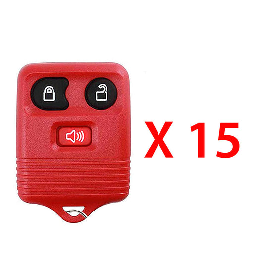 1998 - 2013 Ford Lincoln Mazda Mercury Remote Control 3B (Red) FCC# CWTWB1U345/ CWTWB1U331 (15 Pack)