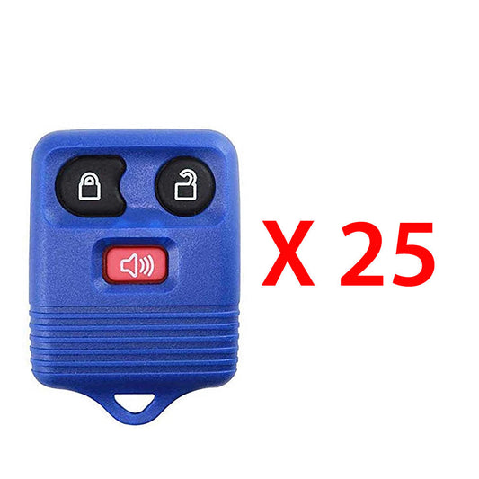 1998 - 2013 Ford Lincoln Mazda Mercury Remote Control 3B (Blue) FCC# CWTWB1U345/ CWTWB1U331 (25 Pack)