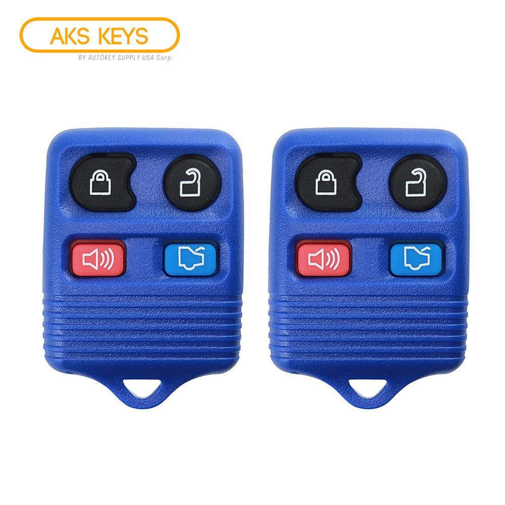 1996 - 2013 Ford Remote Control 4B (Blue) FCC# CWTWB1U331 / CWTWB1U345 (2 Pack)