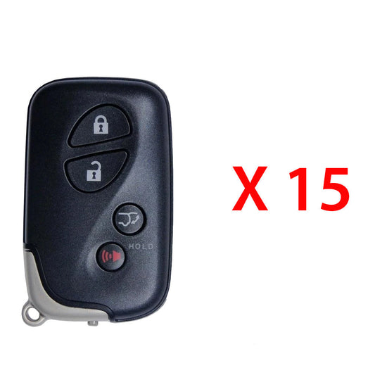 2010 - 2015 Lexus Smart Key 4B W/ Hatch Fob FCC# HYQ14ACX - 5290 Board - 89904-0E031 (15 Pack)