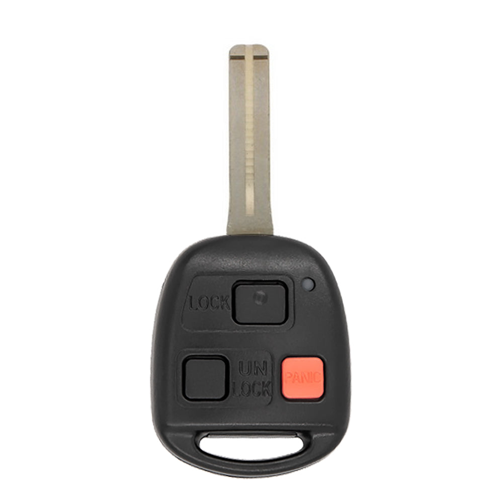 2002 Lexus LX470 Key Fob 3B FCC# HYQ1512V - 4C Chip - 89070-60081 - Short Blade - Aftermarket