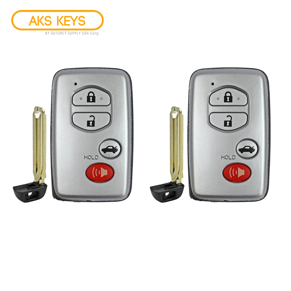 2010 - 2016 Toyota Venza Smart Prox. Key 4B FCC# HYQ14ACX (2 Pack)