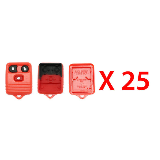 1998 - 2011 Red Ford Remote Shell (25 Pack)