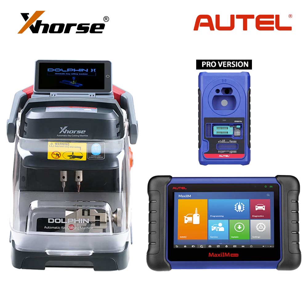 Autel MaxiIM IM508 Key Programmer, XP400 PRO Key Programmer  and Xhorse XP-005L New Dolphin II Key Cutting Machine Bundle